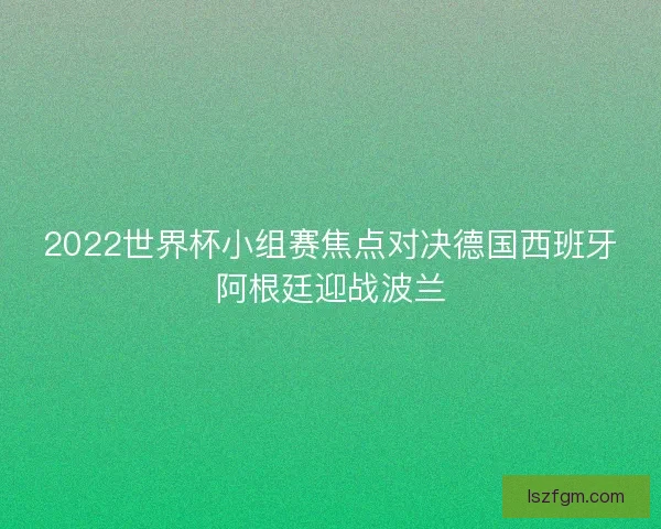 2022世界杯小组赛焦点对决德国西班牙阿根廷迎战波兰 2022世界杯小组赛焦点对决德国西班牙阿根廷迎战波兰