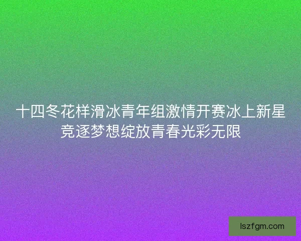 十四冬花样滑冰青年组激情开赛冰上新星竞逐梦想绽放青春光彩无限
